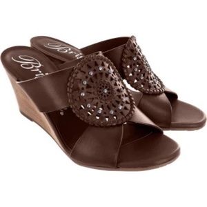 Brighton Rive Wedges - Ferrara Collection size 9 1/2 M Made In Brazil